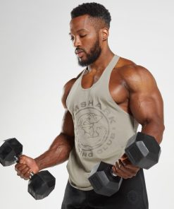 Gymshark Ireland J6J4BH1022 Gymshark Men Legacy Stringer Ecru Brown