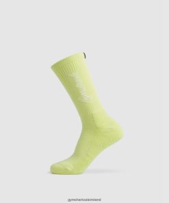 Gymshark Ireland J6J4BH1091 Gymshark Unisex Handwriting Sock Firefly Green/White