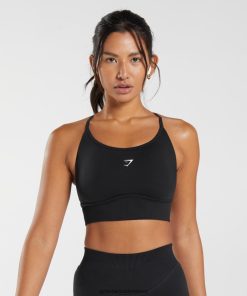 Gymshark Ireland J6J4BH113 Gymshark Women Sweat Seamless Longline Sports Bra Black