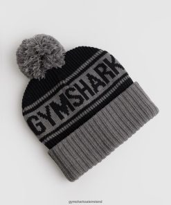 Gymshark Ireland J6J4BH1142 Gymshark Unisex Pom Beanie Black/Coin Grey