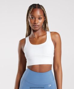 Gymshark Ireland J6J4BH128 Gymshark Women Longline Sports Bra White