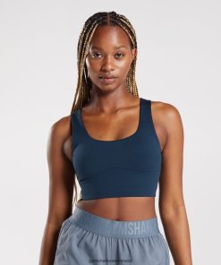 Gymshark Ireland J6J4BH131 Gymshark Women Longline Sports Bra Navy