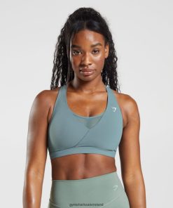 Gymshark Ireland J6J4BH141 Gymshark Women Crossover Sports Bra Thunder Blue