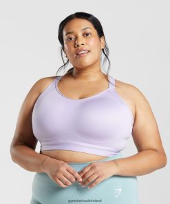 Gymshark Ireland J6J4BH186 Gymshark Women Cut Out Back High Support Sports Bra Soft Lilac