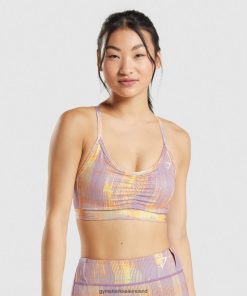 Gymshark Ireland J6J4BH234 Gymshark Women Sport Sports Bra Orange Print