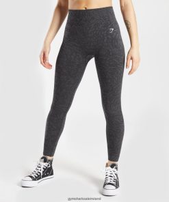Gymshark Ireland J6J4BH258 Gymshark Women Adapt Animal Seamless Leggings Wild | Black
