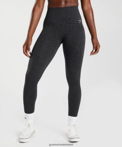 Gymshark Ireland J6J4BH298 Gymshark Women Adapt Animal Seamless Leggings Reef | Black