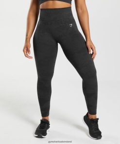 Gymshark Ireland J6J4BH301 Gymshark Women Adapt Camo Seamless Leggings Black/Onyx Grey