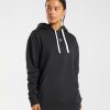 Gymshark Ireland J6J4BH386 Gymshark Women Fraction Hoodie Black/White