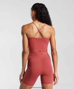 Gymshark Ireland J6J4BH500 Gymshark Women Strappy Crop Cami Tank Pomegranate Red