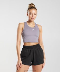 Gymshark Ireland J6J4BH506 Gymshark Women Fraction Crop Tank Slate Lavender