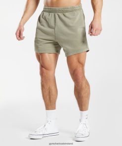 Gymshark Ireland J6J4BH512 Gymshark Men Power Washed 5 Shorts Ecru Brown