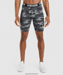Gymshark Ireland J6J4BH560 Gymshark Men Element Baselayer Shorts Grey Print