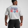 Gymshark Ireland J6J4BH587 Gymshark Men Retrowave Oversized T-Shirt Light Grey Core Marl