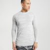 Gymshark Ireland J6J4BH596 Gymshark Men Geo Seamless Long Sleeve T-Shirt Off White/Light Grey