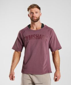 Gymshark Ireland J6J4BH617 Gymshark Men Power Washed Rag Top Cherry Brown