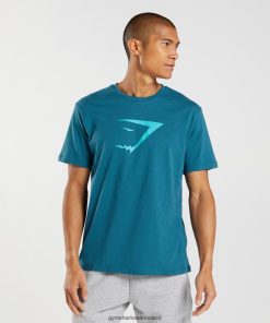Gymshark Ireland J6J4BH662 Gymshark Men Sharkhead Infill T-Shirt Atlantic Blue
