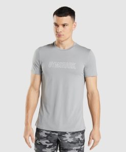 Gymshark Ireland J6J4BH665 Gymshark Men Arrival Graphic T-Shirt Smokey Grey
