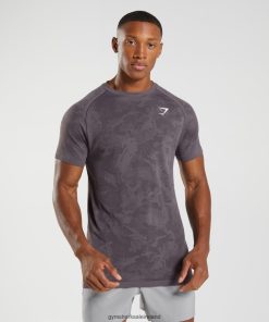 Gymshark Ireland J6J4BH716 Gymshark Men Geo Seamless T-Shirt Musk Lilac/Black