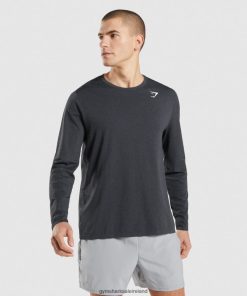 Gymshark Ireland J6J4BH752 Gymshark Men Arrival Seamless Long Sleeve T-Shirt Black Marl