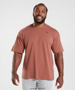 Gymshark Ireland J6J4BH761 Gymshark Men Essential Oversized T-Shirt Rose Brown