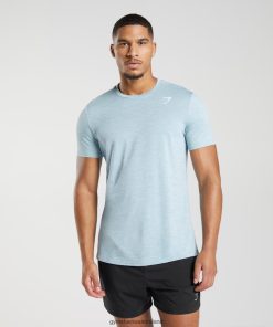 Gymshark Ireland J6J4BH767 Gymshark Men Arrival T-Shirt Iceberg Blue/Icy Blue Marl