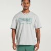 Gymshark Ireland J6J4BH776 Gymshark Men Collegiate Oversized T-Shirt Light Grey Core Marl