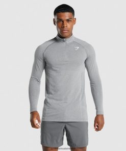 Gymshark Ireland J6J4BH845 Gymshark Men Vital Light 1/4 Zip Charcoal Marl