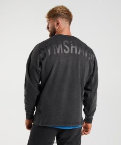 Gymshark Ireland J6J4BH851 Gymshark Men Power Washed Crew Black
