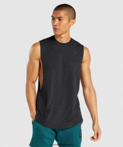 Gymshark Ireland J6J4BH890 Gymshark Men Bold Drop Arm Tank Black