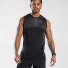 Gymshark Ireland J6J4BH917 Gymshark Men Apex Seamless Tank Black/Silhouette Grey