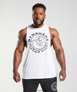 Gymshark Ireland J6J4BH935 Gymshark Men Legacy Drop Arm Tank White