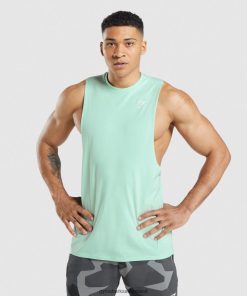 Gymshark Ireland J6J4BH941 Gymshark Men Critical Drop Arm Tank Turbo Blue