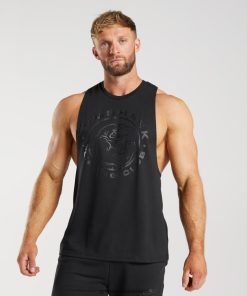 Gymshark Ireland J6J4BH944 Gymshark Men Legacy Drop Arm Tank Black