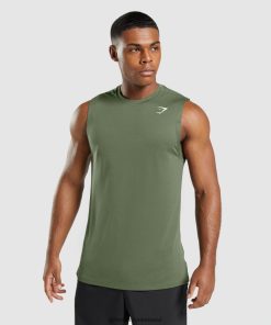 Gymshark Ireland J6J4BH950 Gymshark Men Arrival Sleeveless T-Shirt Core Olive