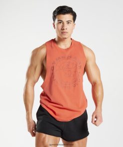 Gymshark Ireland J6J4BH959 Gymshark Men Legacy Drop Arm Tank Aerospace Orange