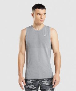 Gymshark Ireland J6J4BH962 Gymshark Men Vital Seamless Light Tank Charcoal Grey Marl