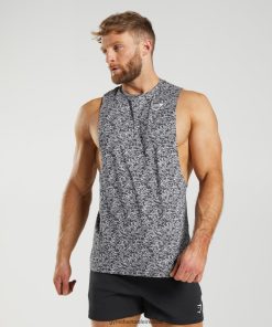 Gymshark Ireland J6J4BH968 Gymshark Men React Drop Arm Tank Onyx Grey