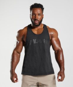 Gymshark Ireland J6J4BH977 Gymshark Men Power Washed Stringer Black