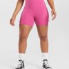 Gymshark Ireland J6J4BH98 Gymshark Women Legacy Ruched Tight Shorts Deep Pink