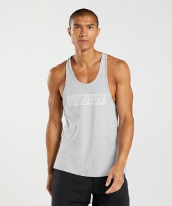Gymshark Sale Ireland J6J4BH1012 Gymshark Men Block Stringer Light Grey Marl