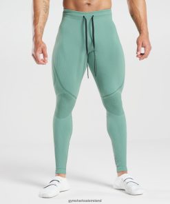Gymshark Sale Ireland J6J4BH1030 Gymshark Men 315 Seamless Tights Ink Teal/Jewel Green