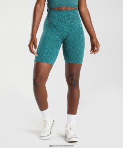 Gymshark Sale Ireland J6J4BH103 Gymshark Women Adapt Animal Seamless Cycling Shorts Reef | Winter Teal