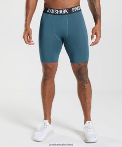 Gymshark Sale Ireland J6J4BH1042 Gymshark Men Element Baselayer Shorts Tuscan Teal