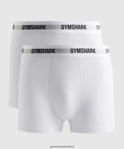 Gymshark Sale Ireland J6J4BH1048 Gymshark Men Boxers 2pk White