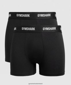 Gymshark Sale Ireland J6J4BH1052 Gymshark Men Boxers 2pk Black
