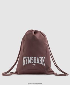 Gymshark Sale Ireland J6J4BH1073 Gymshark Unisex Collegiate Gymsack Dusty Maroon