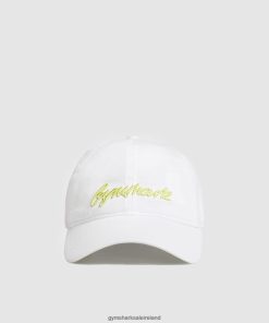 Gymshark Sale Ireland J6J4BH1123 Gymshark Unisex Handwriting Baseball Cap White/Firefly Green