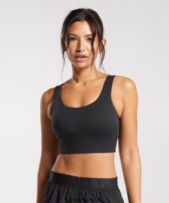 Gymshark Sale Ireland J6J4BH119 Gymshark Women Longline Sports Bra Black