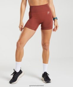 Gymshark Sale Ireland J6J4BH13 Gymshark Women Vital Seamless 2.0 Shorts Brick Red Marl